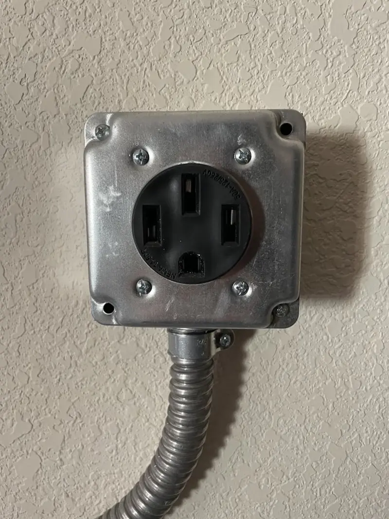 NEMA 14-50 outlet installed for Electrical Panel Upgrade in Pleasant Valley